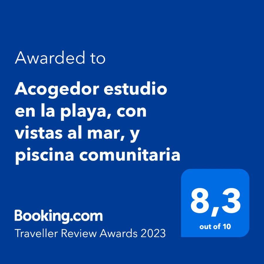 Acogedor Estudio En La Playa, Con Vistas Al Mar, Y Piscina Comunitaria Sant Salvador Eksteriør billede